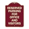 Signmission Parking Reserved Parking for Office and Visitors Heavy-Gauge Aluminum Sign, 24" x 18", BU-1824-23360 A-DES-BU-1824-23360 - alternate 1